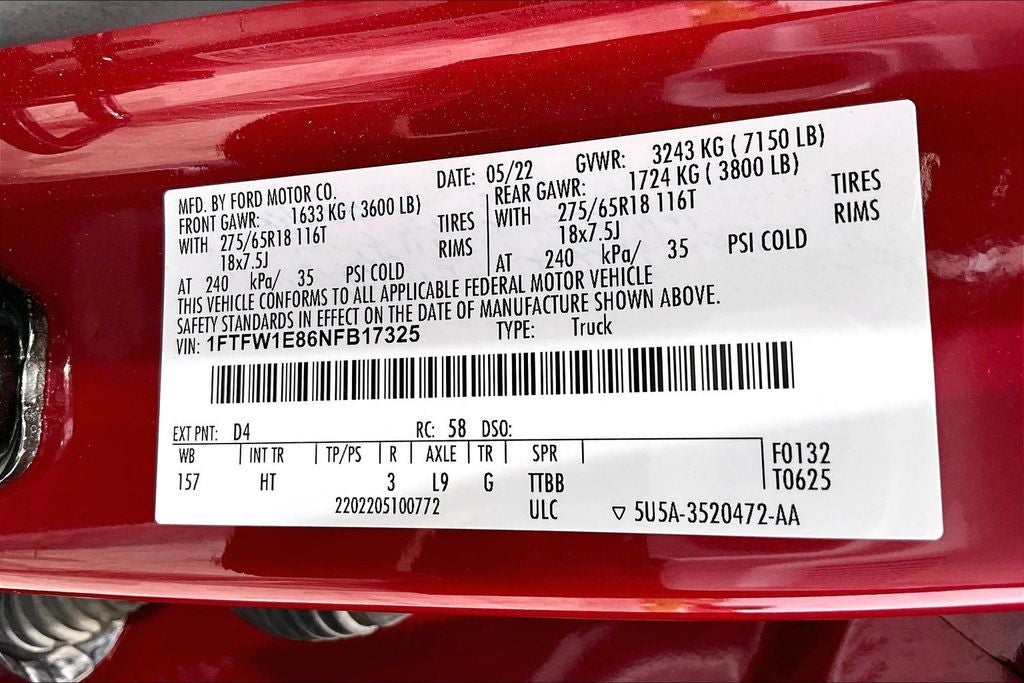 2022 Ford F-150 Lariat
