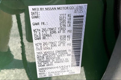2025 Nissan Frontier PRO-4X