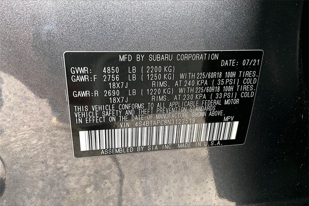 2022 Subaru Outback Touring