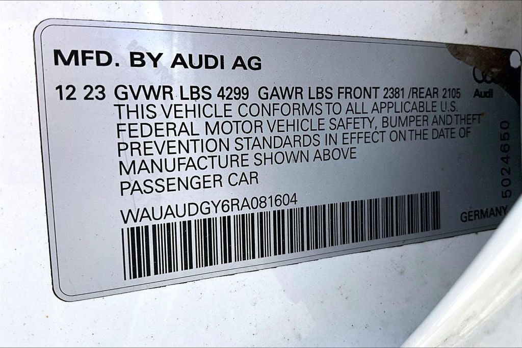 2024 Audi A3 FrontTrak