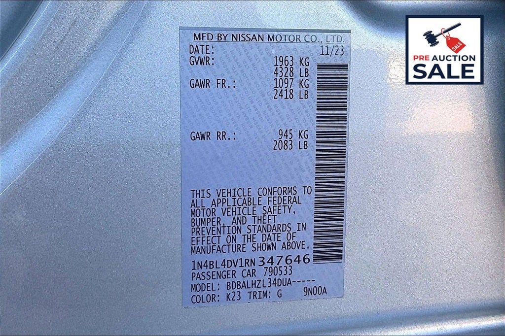 2024 Nissan Altima 2.5 SV