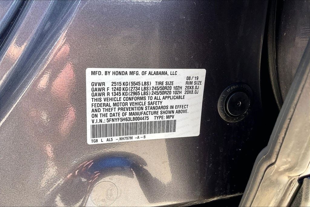 2020 Honda Pilot Touring 7 Passenger