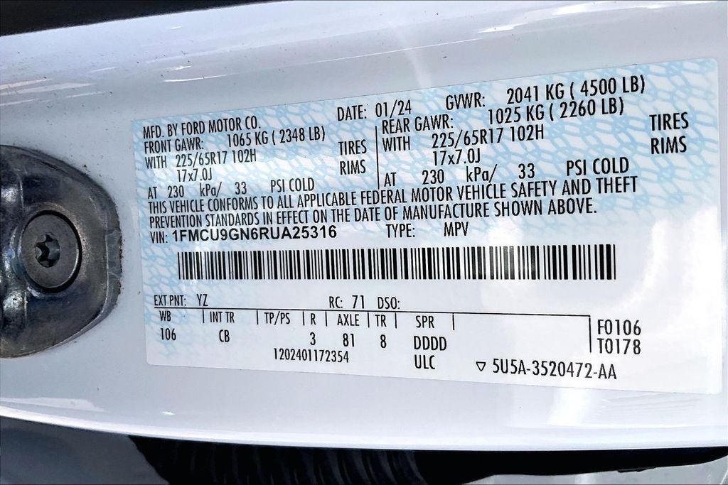 2024 Ford Escape Active