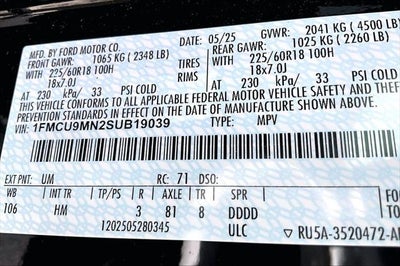 2025 Ford Escape ST-Line