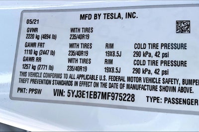 2021 Tesla Model 3 Long Range