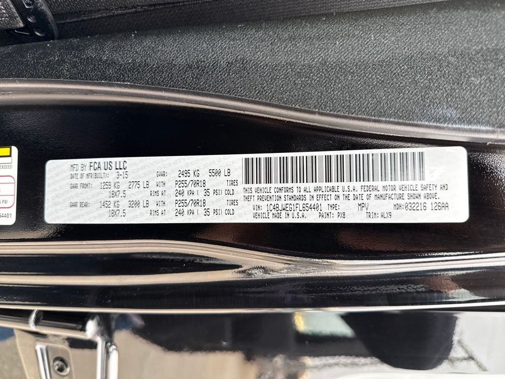 2015 Jeep Wrangler Unlimited Sahara