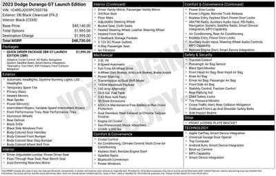 2023 Dodge Durango GT Launch Edition AWD