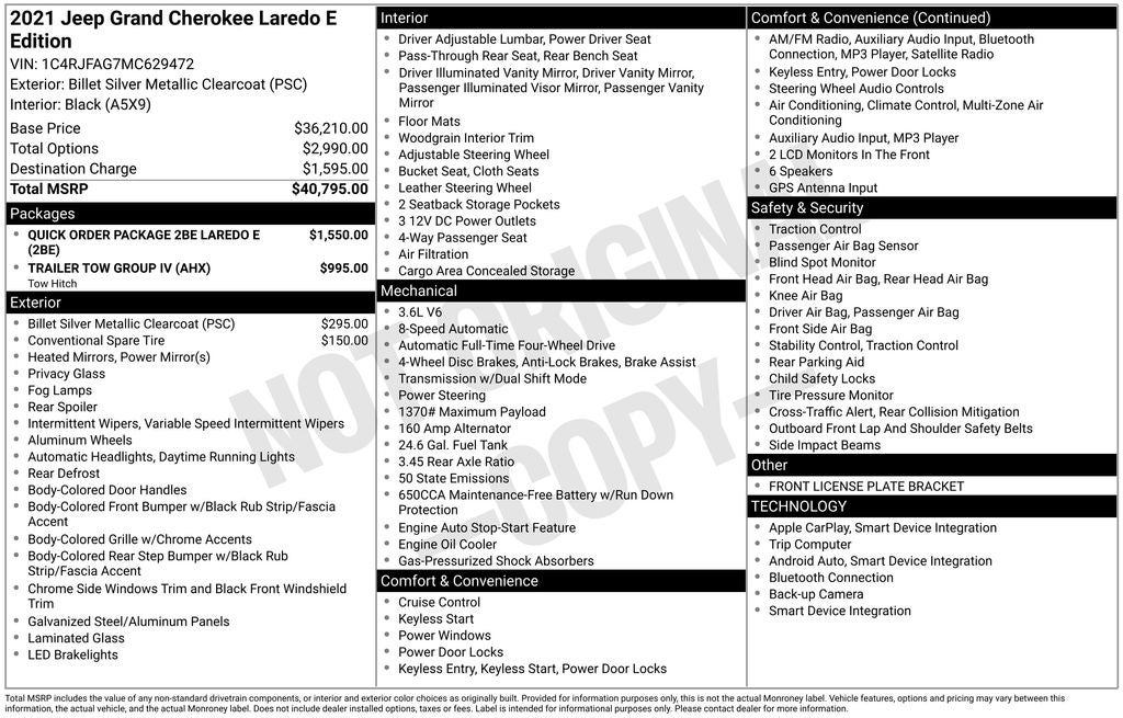 2021 Jeep Grand Cherokee Laredo E 4x4