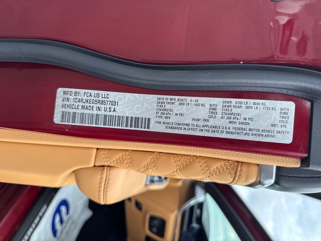 2024 Jeep Grand Cherokee L Summit Reserve 4x4