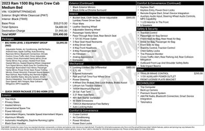 2023 RAM 1500 Big Horn Crew Cab 4x4 6'4' Box