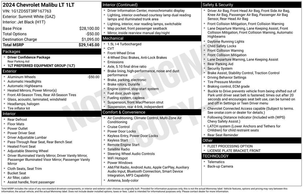 2024 Chevrolet Malibu FWD 1LT