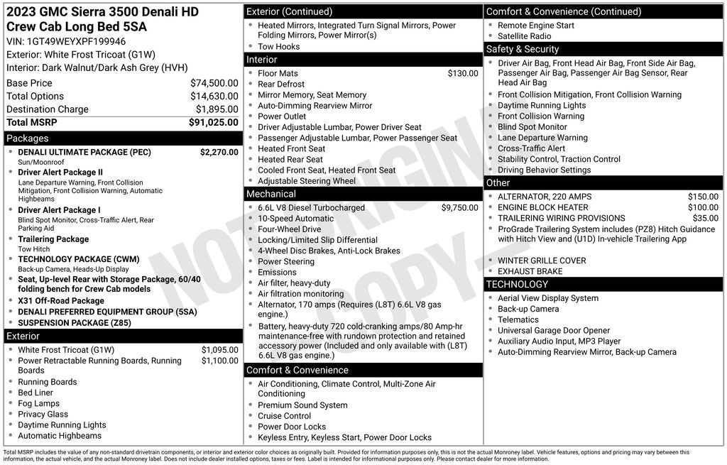 2023 GMC Sierra 3500HD 4WD Crew Cab Long Bed Denali