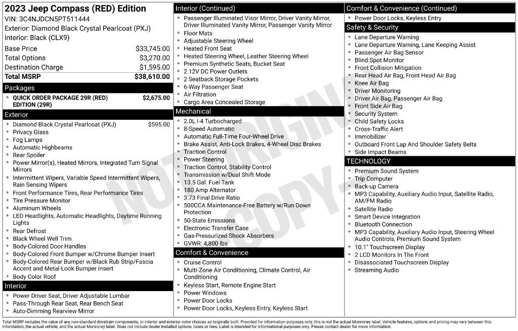 2023 Jeep Compass (RED) Edition 4x4