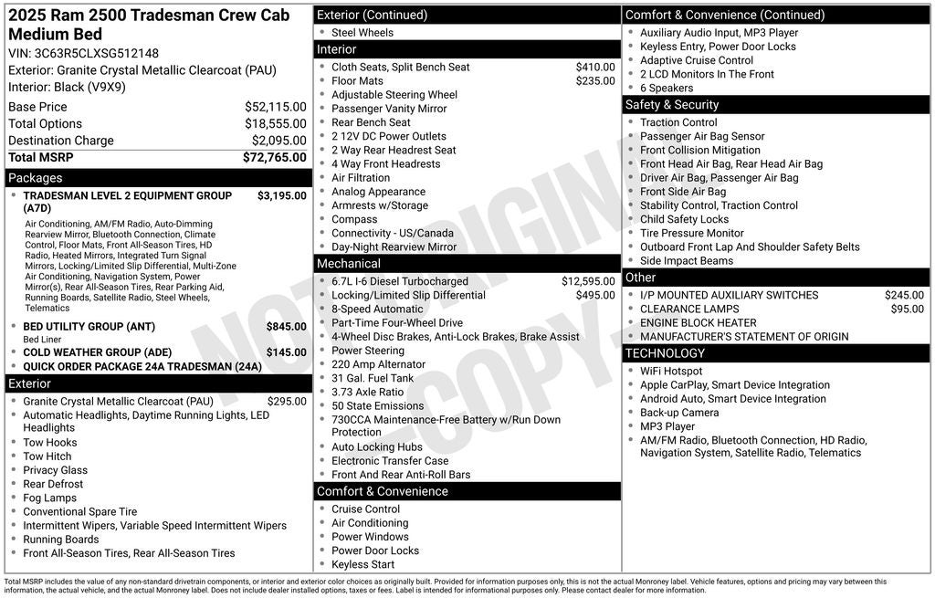 2025 RAM 2500 Tradesman