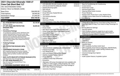 2021 Chevrolet Silverado 1500 4WD Crew Cab Short Bed LT