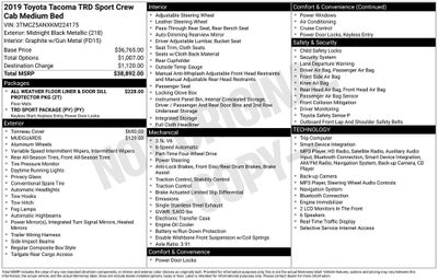 2019 Toyota Tacoma SR5 V6