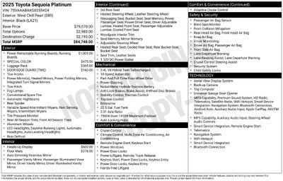 2025 Toyota Sequoia Platinum