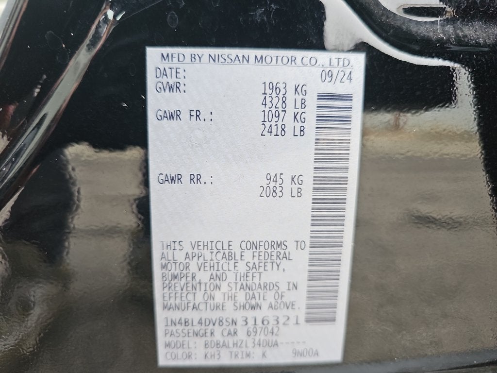 2025 Nissan Altima 2.5 SV