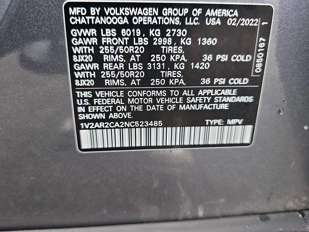 2022 Volkswagen Atlas 3.6L V6 SEL R-Line