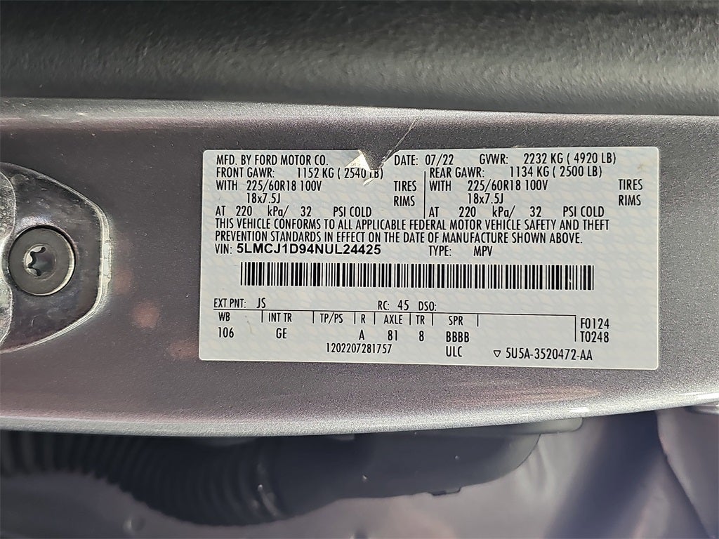 2022 Lincoln Corsair Standard