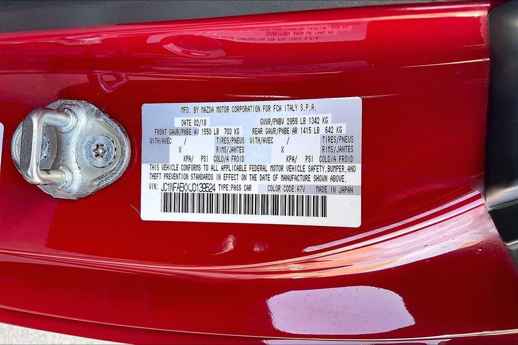 2018 FIAT 124 Spider Classica